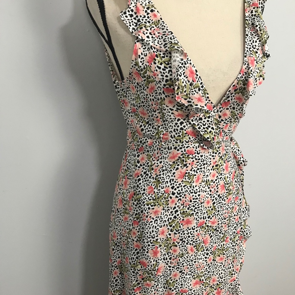 Saltwater Luxe Floral Animal Print Wrap Dress